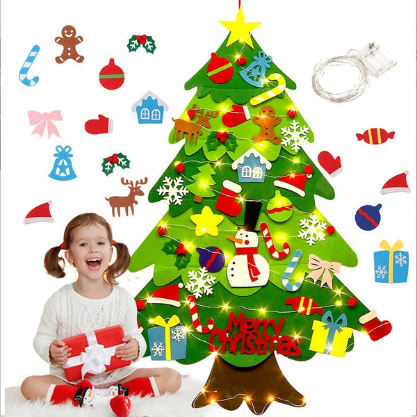 DIY Felt Christmas Tree - Ornaments Gifts for Kids